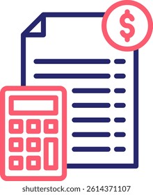 Calculator Icon Color Vector Illustration