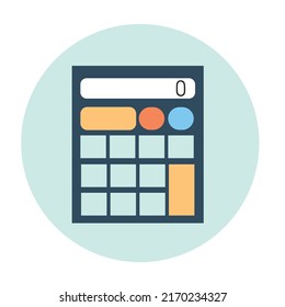 Calculator icon colorful icon vector