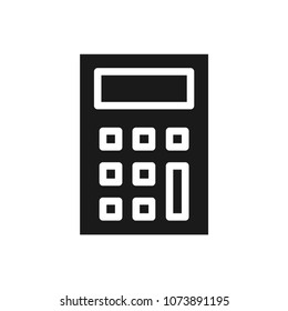 Calculator icon concept. Available in vector. Glyph style.