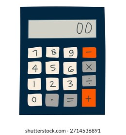 Rechnersymbol im gemütlichen flachen Stil für Budgetberechnungen und Buchhaltungsaufgaben. Geeignet für Finanz-Apps, Spesenverfolgung und Business-Tools.