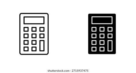 Symbol-Design-Kollektion des Rechners. Vektorzeichen und Symbol für UI-Designs