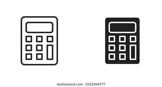Calculator icon Design Illustrations. editable web icons