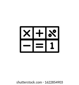 calculator icon design line style. Perfect for application, web, logo and presentation template