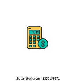 Calculator icon design. Marketing icon vector illustration