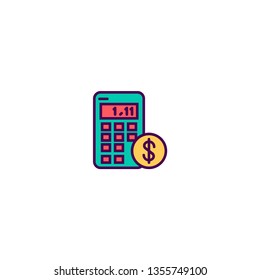 Calculator icon design. Marketing icon vector illustration
