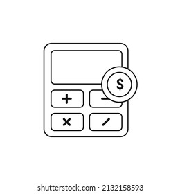 Plantilla de diseño de iconos de la calculadora. Plantilla de icono de vector de calculador.