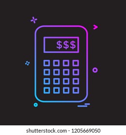 Calculator icon design vector