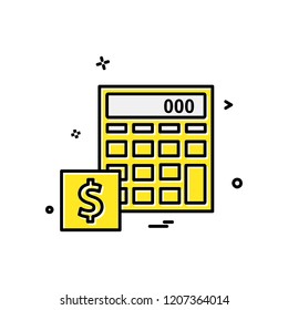 Calculator icon design vector