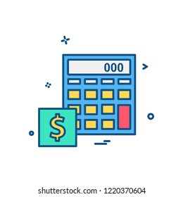 Calculator icon design vector