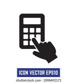 Calculator Icon Design Vektorgrafik Idee für Druck und Web-Nutzung.