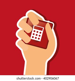 calculator icon design, vector illustration