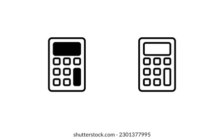 Diseño de icono de cálculo con ilustración de fondo blanco