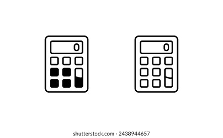 Calculator icon design with white background stock illustration