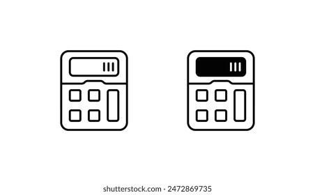 Diseño de icono de calculadora con fondo blanco ilustración de stock