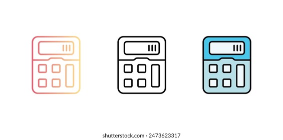 Calculator icon design with white background stock illustration