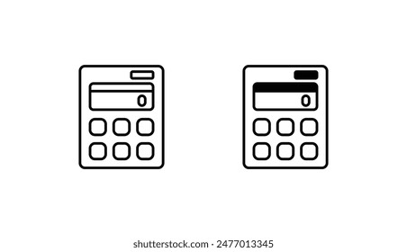 Diseño de icono de calculadora con fondo blanco ilustración de stock