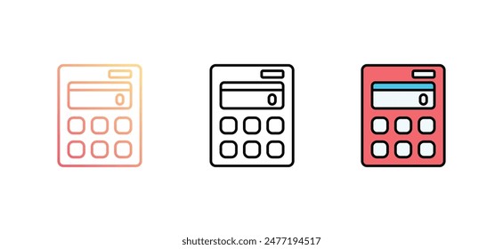 Calculator icon design with white background stock illustration