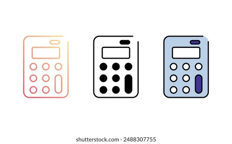 Calculator icon design with white background stock illustration