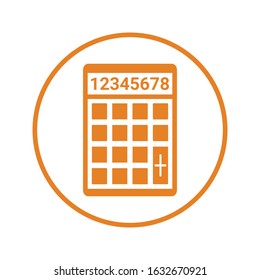 Calculator icon, digital calculate machine