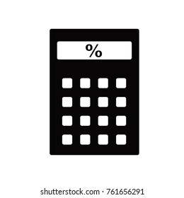 Calculator icon. Discount and accountance symbol. Flat design. Vector Illustration.