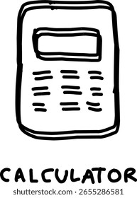 ícone da calculadora no estilo de rabiscar