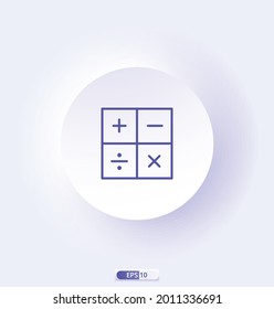 icono de calculadora. iconos de comercio electrónico. С colección de iconos web para tienda online, como descuentos, entregas, contactos, pago, tienda de aplicaciones, carrito de compras. 