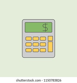 calculator icon. Element of banking icon for mobile concept and web apps. Field outline calculator icon can be used for web and mobile