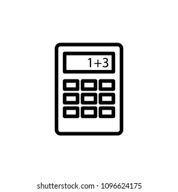calculator icon. Element of science icon for mobile concept and web apps. Thin line calculator icon can be used for web and mobile on white background