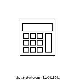 calculator icon. Element of scientifics study icon for mobile concept and web apps. Thin line calculator icon can be used for web and mobile on white background