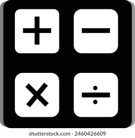 calculator icon eps shadow and non shadow