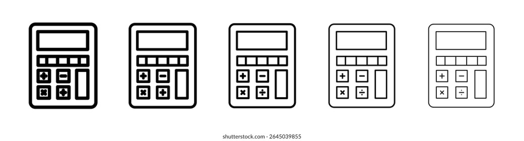 Calculator icon filled flat sign concept for web design.