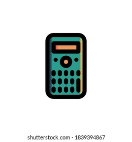 Calculator Icon Filled Outline Business Illustration Logo Vector
