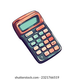 Calculator icon for finance calculations isolated