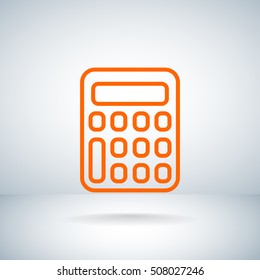 calculator icon flat.