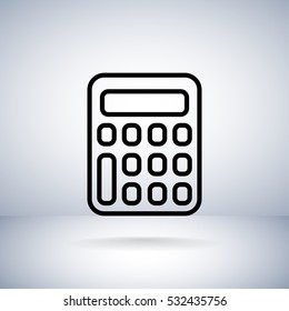 calculator icon flat.