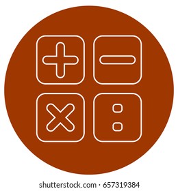 calculator icon flat color
