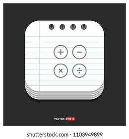 Calculator icon, flat design