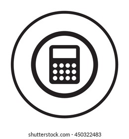 Calculator icon. Flat design.  