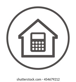 Calculator icon. Flat design.  