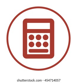Calculator icon. Flat design.