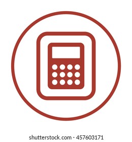 Calculator icon. Flat design.  