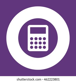 Calculator icon. Flat design.  