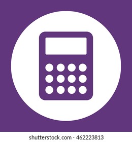 Calculator icon. Flat design.  