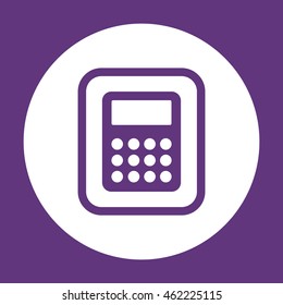 Calculator icon. Flat design.  