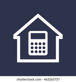 Calculator icon. Flat design.  