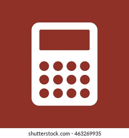 Calculator icon. Flat design.  