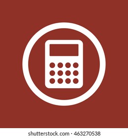 Calculator icon. Flat design.  