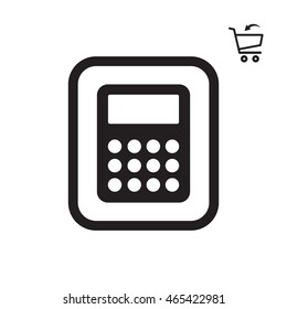 Calculator icon. Flat design.  