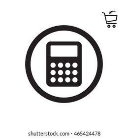 Calculator icon. Flat design.  