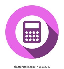 Calculator icon. Flat design.  